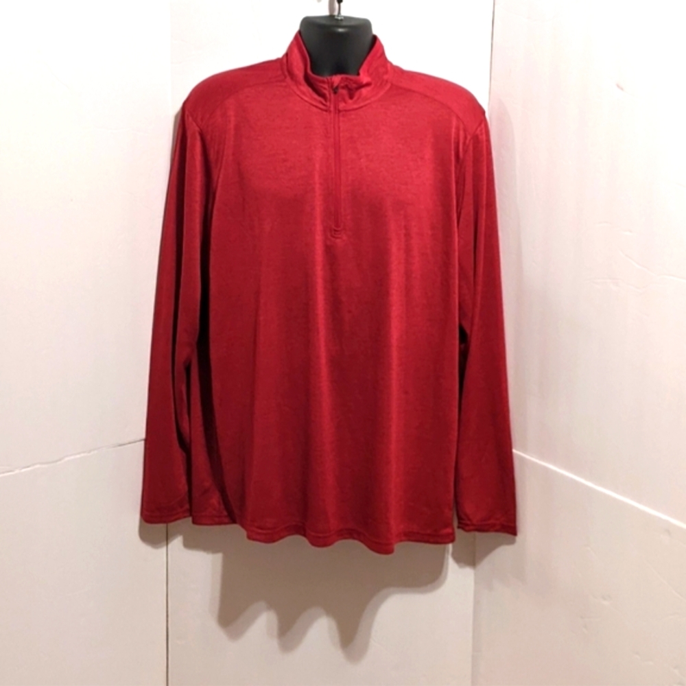 BCG Men's Long Sleeve 1/2 Zip Pullover Large- Crimson NWT